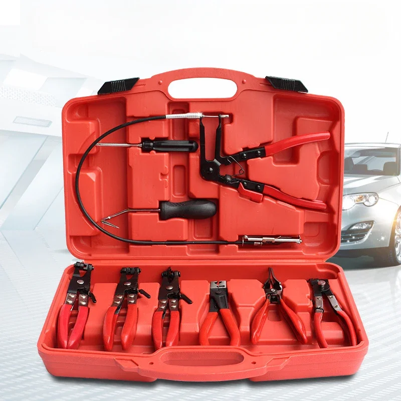 

9pcs car hose pipe bundle pliers quick wire breaker oil pipe separation pliers disassembly and assembly car repair tool set