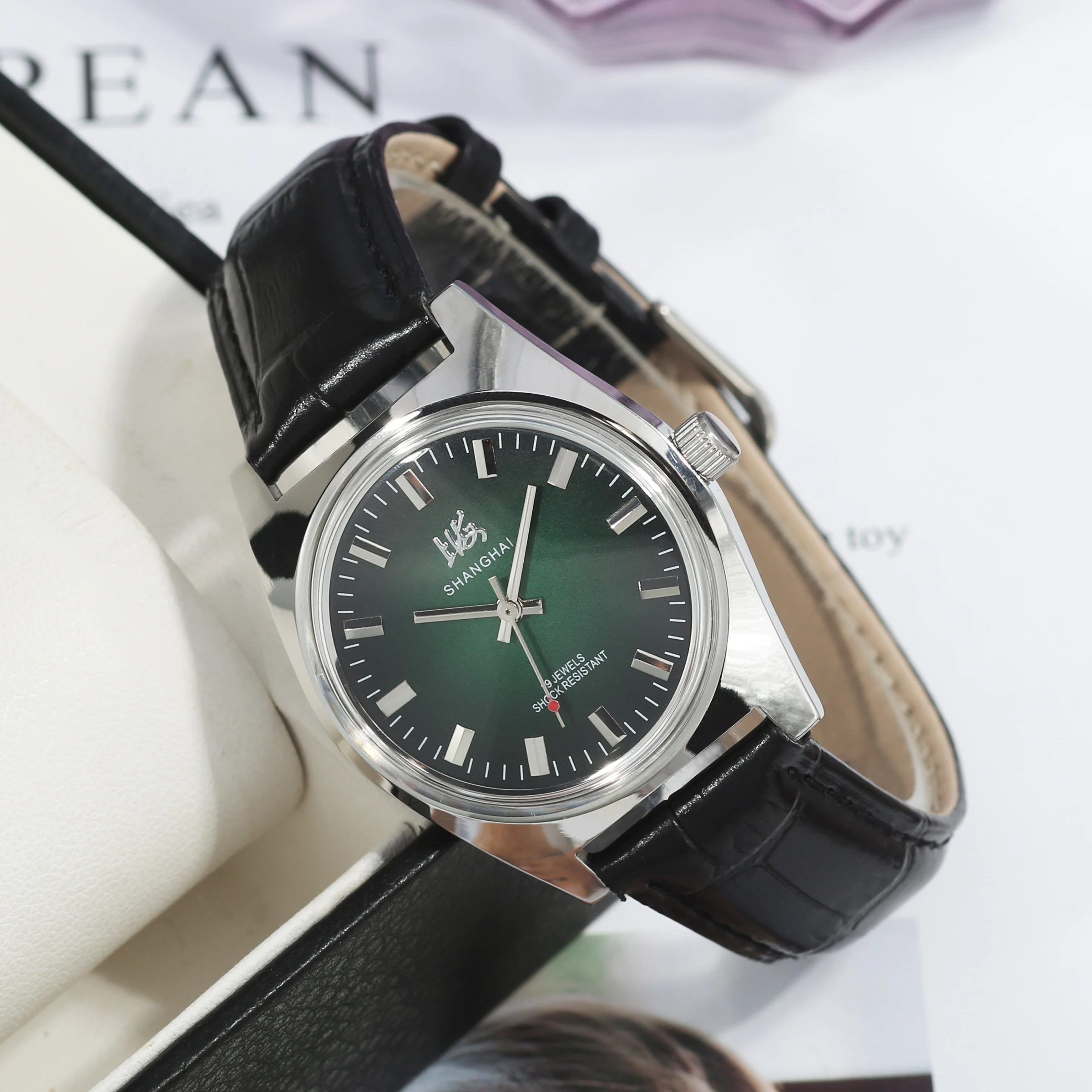 Shanghai 36MM Men's Hand-Wind Mechanical Watch 7120 Waterproof Classic China Timepiece for Wholesale view 5