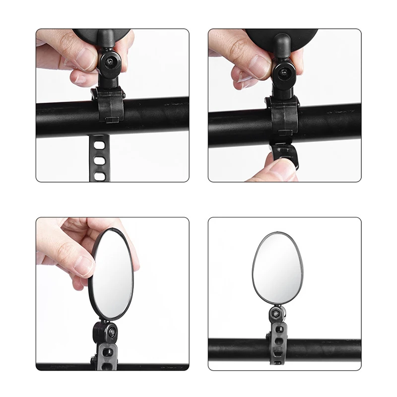 Mountain Bike Rear View Mirror - Wide Angle Flat Mirror For Bikes - Essential Cycling Safety Gear