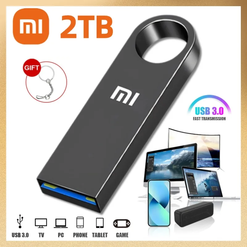 Xiaomi Flash Drive, pena kecepatan tinggi 2TB 1TB OTG tipe-c 2-in-1 USB Flash Drive 512GB 256GB USB Stick memori 128GB tahan air untuk PC TV