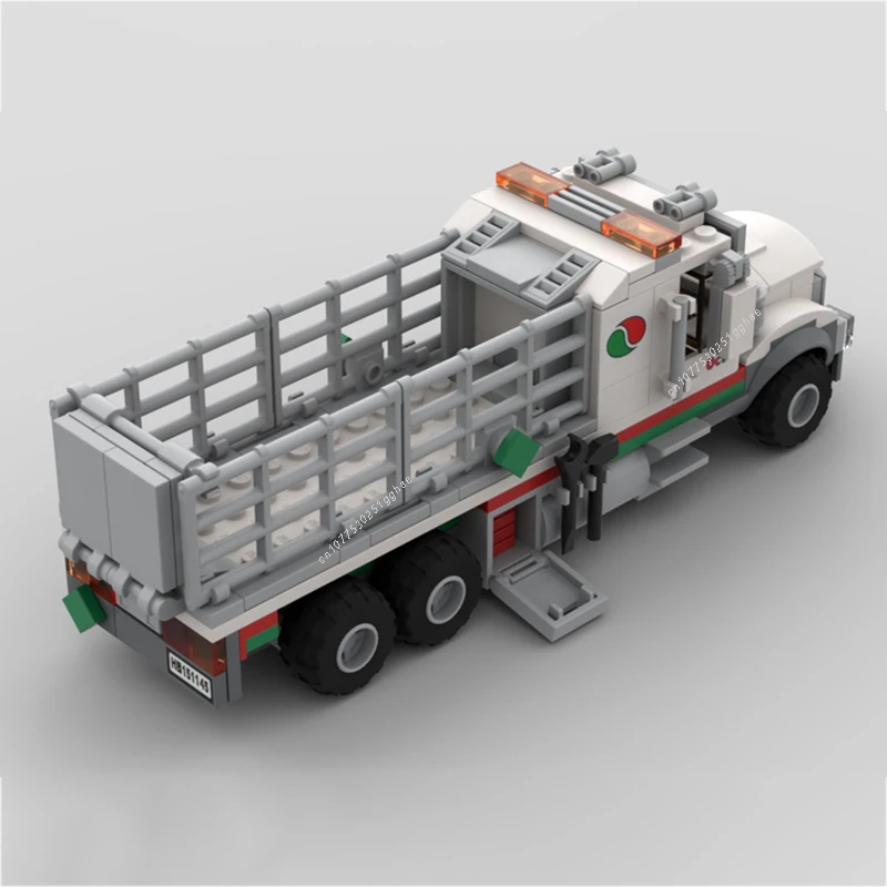 Classic City Vehicle Gas Cylinder Delivery Truck Building Blocks Model Bricks Display Collection Children's Toys Gifts 304PCS