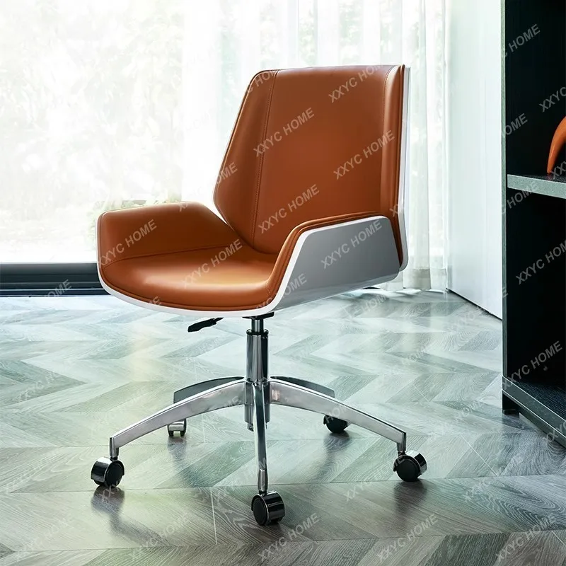 

H Low back meeting room office chair simple modern leather chair reception