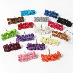 Mini Artificial Rose Bouquet Paper Fake Flowers for Home Decor Wedding Decoration Christmas New Year 2023 Ornaments Accessories