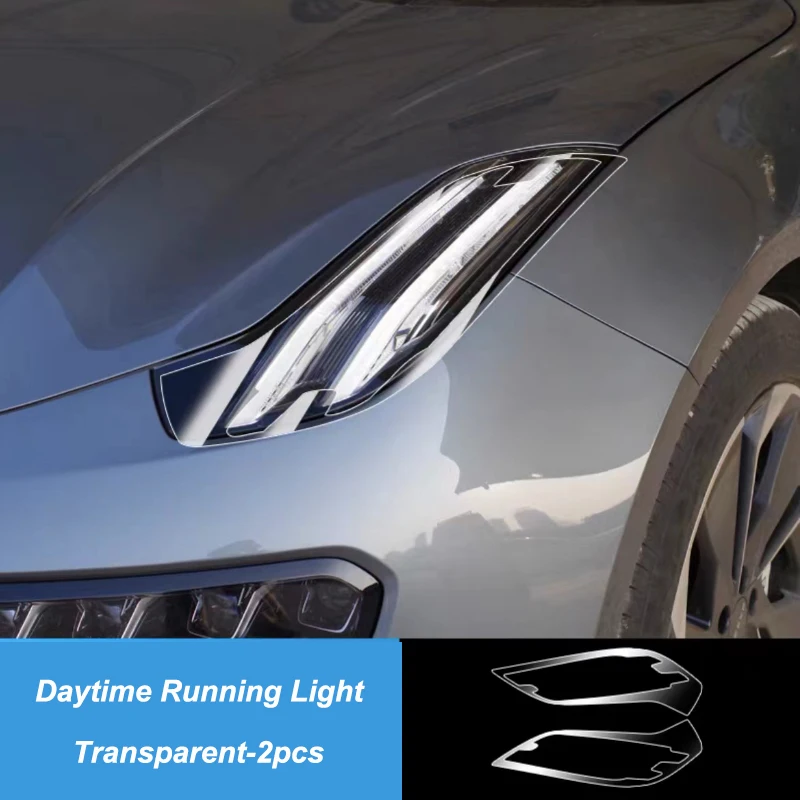 For ZEEKR 001 2021-2023 Daytime Running Light TPU Frame Tint Film Car  Exterior Protective Film