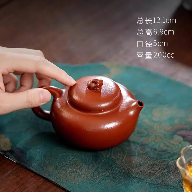 [Not Ordinary Pot]Yixing Original Mineral Purple Clay Teapot Traditional Handmade Wu Ronghua Da Hong Pao Rui Tu 200Cc