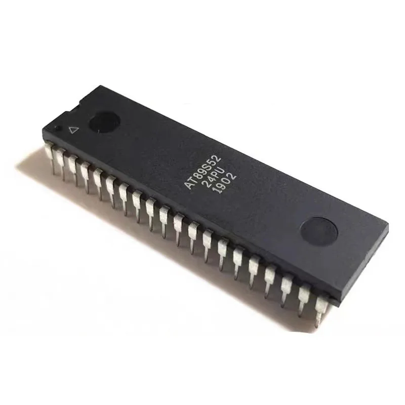 2 個 AT89S52-24PU 8 ビットフラッシュマイクロコントローラマイクロコントローラチップ直接挿入 DIP40