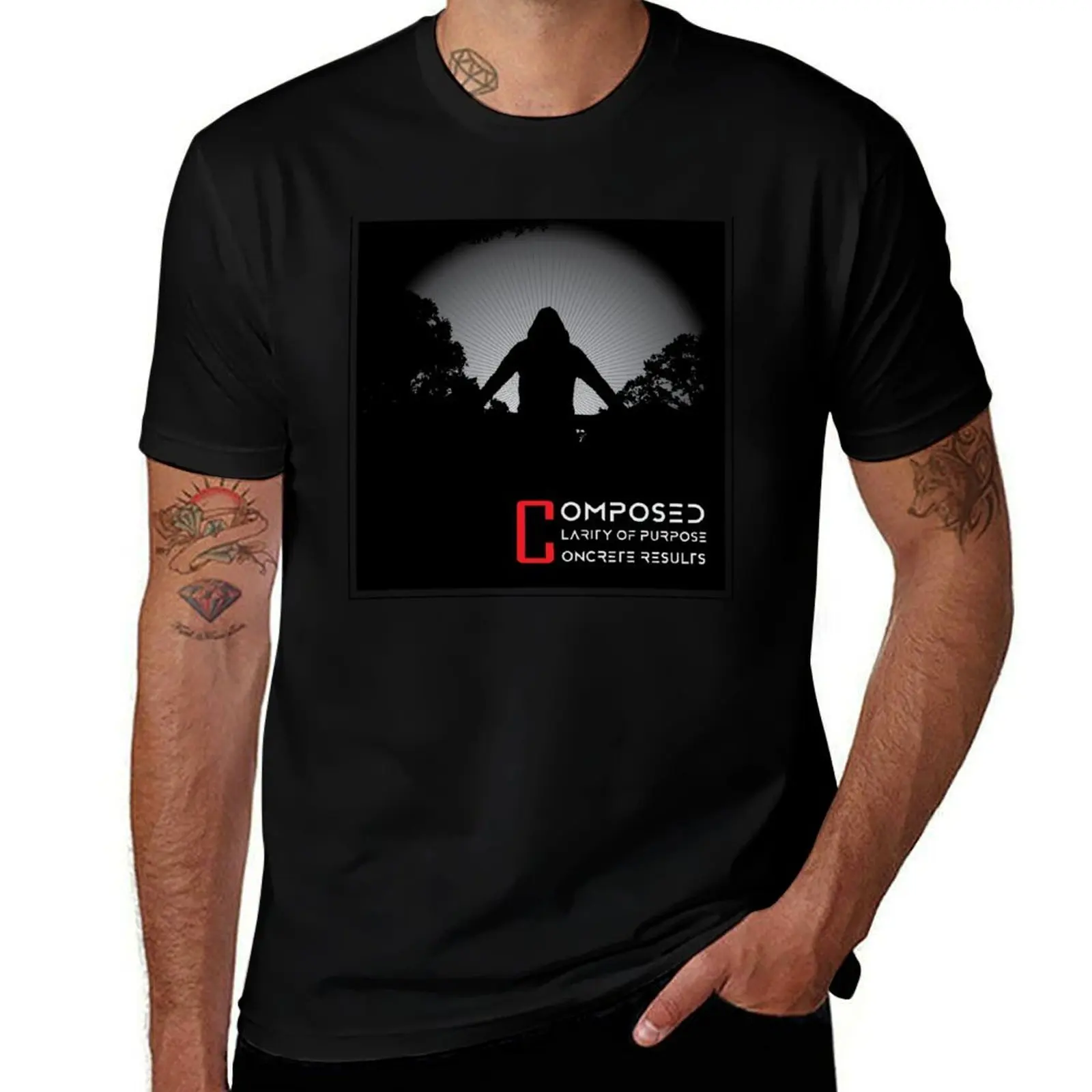 Composed Clarity of purpose Concrete results T-Shirt Work Outdoor Short Sleeve Tee T-Shirt