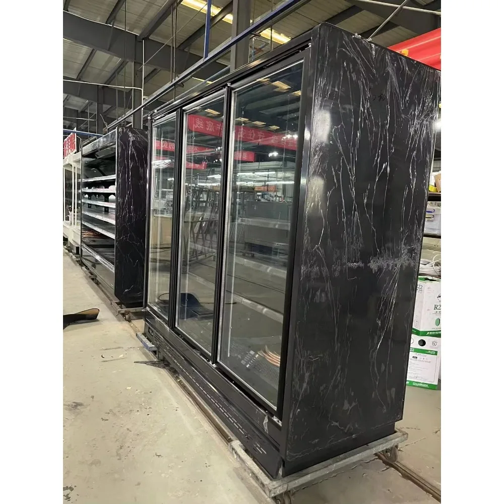 5 Glass Door Freezer Commercial Refrigeration Equipment Vertical Chiller Refrigerator