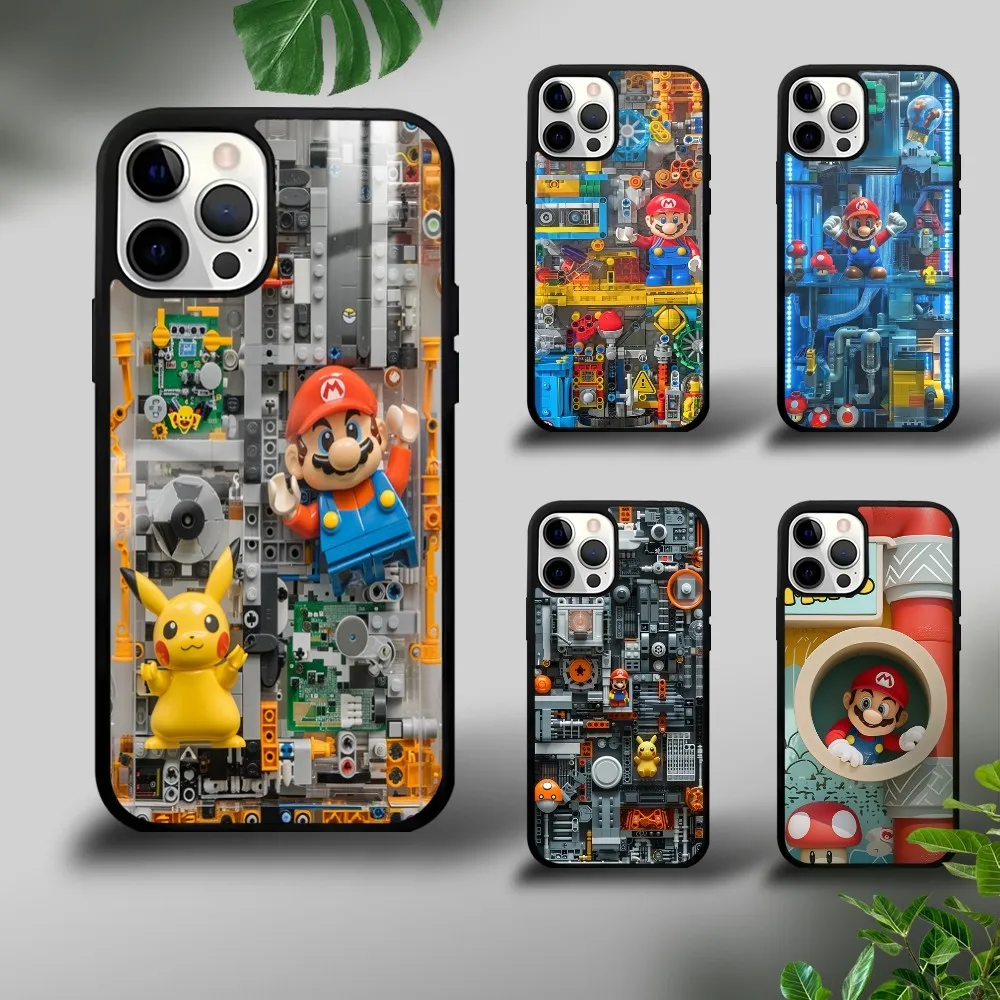 MINISO Super M-Marios BroS Phone Case For iPhone 16 15 14 13 12 11 Pro Xs Max Mini Plus Celulares Hard Funda