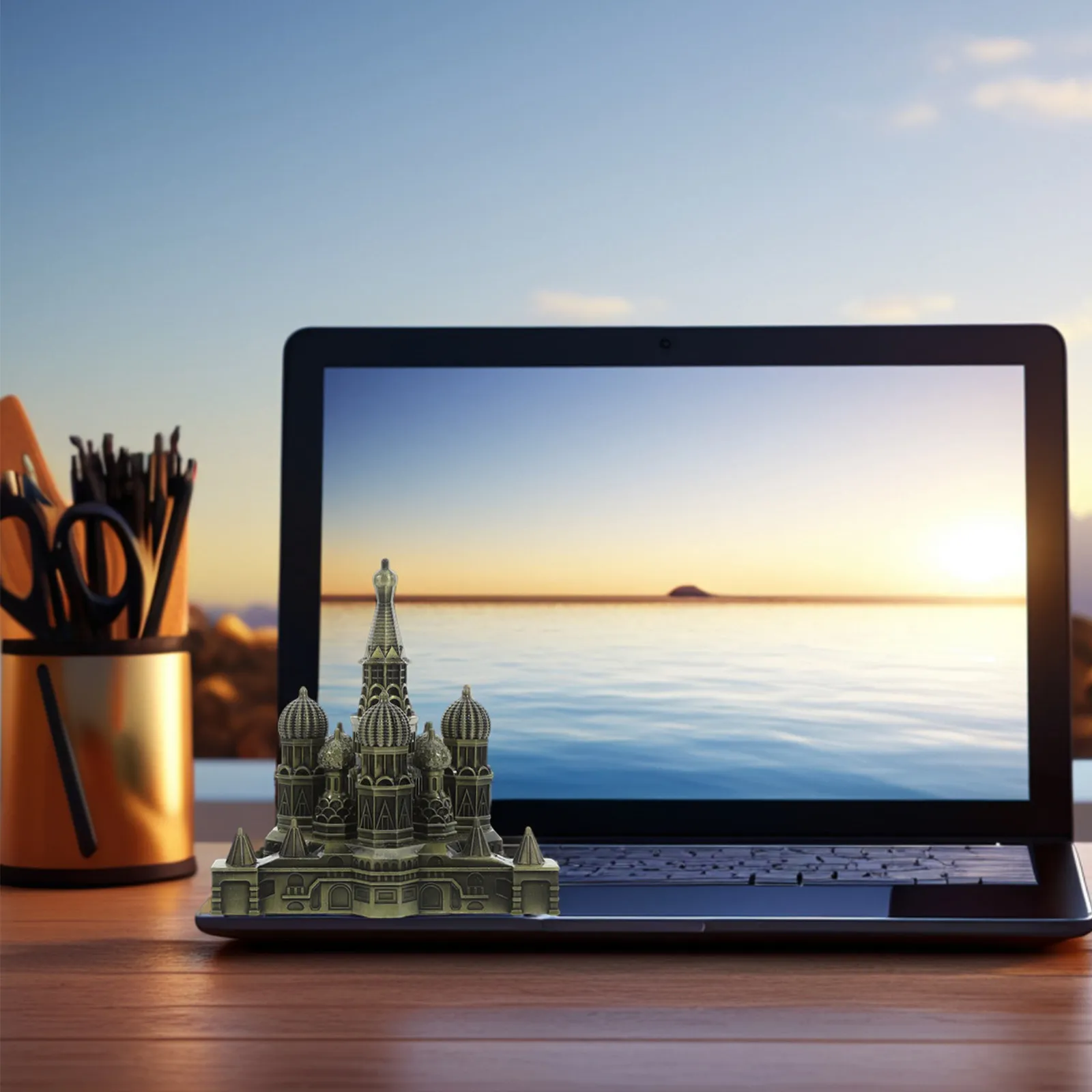 Exquisite Palace Russian Landmark Desktop Decoration Home Ornament Metal Sculpture Souvenir Model