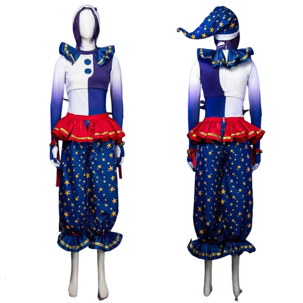 Gioco horror Orso Cosplay Moondrop joker Top Pantaloni Vestiti Festa Travestimento Donne Gioco di ruolo Costume di Halloween Carnevale Abiti