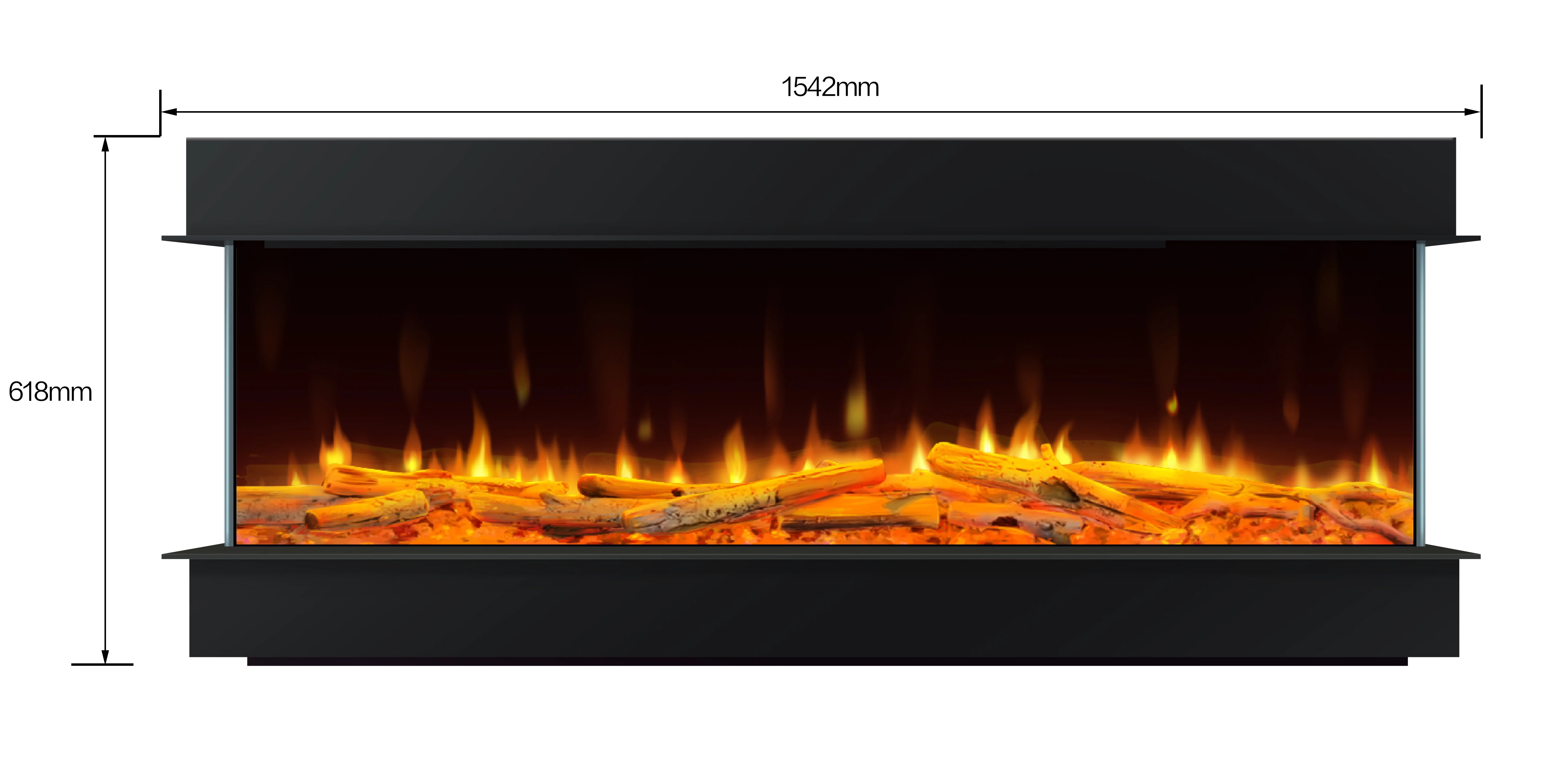 Airo Hot Sales Decorative Home Electric Fireplace With Heat Electric Fire Place With Multi Colors Flames Logs for Commercial