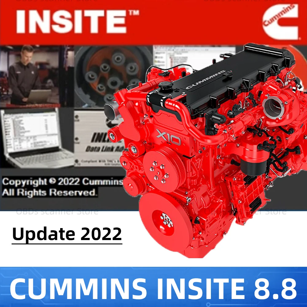 2022 Cummins введите 8,8 диагностическое программное обеспечение Cummins двигатель Inline7 Datalink тестирование кода неисправности двигателя для CMS обновления R P1210 EC-M