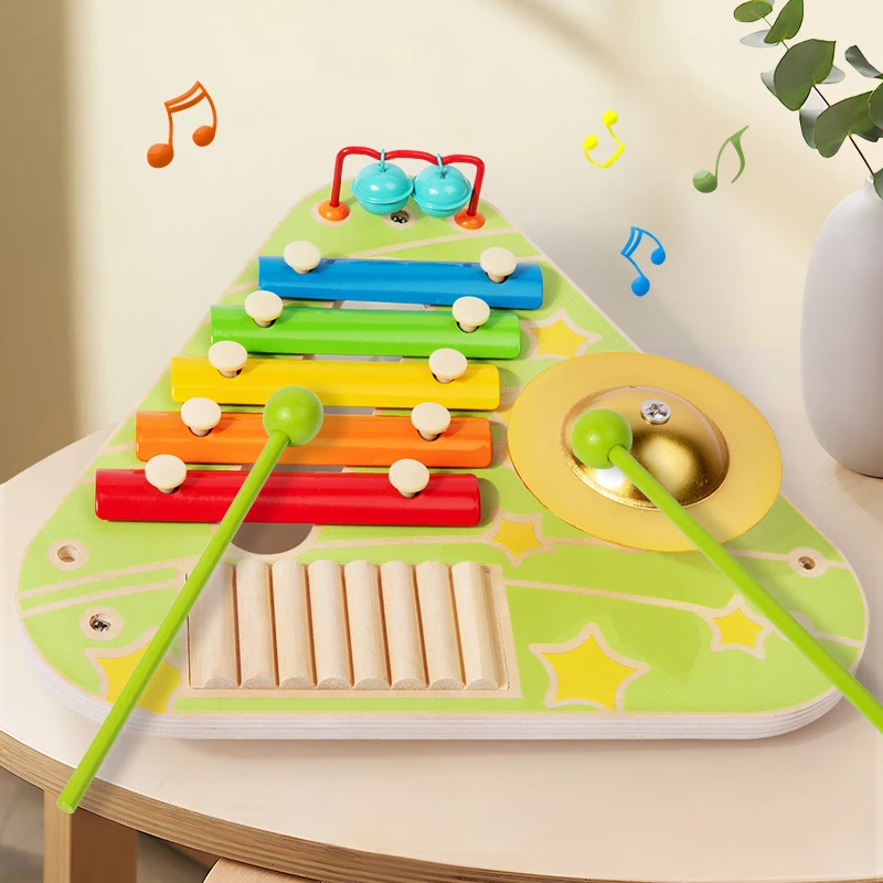 Multi-function Baby Music Table Toys Wooden Musical Instrument Toys for Kids 3 To 6 Years Old Montessori Early Educational Toys