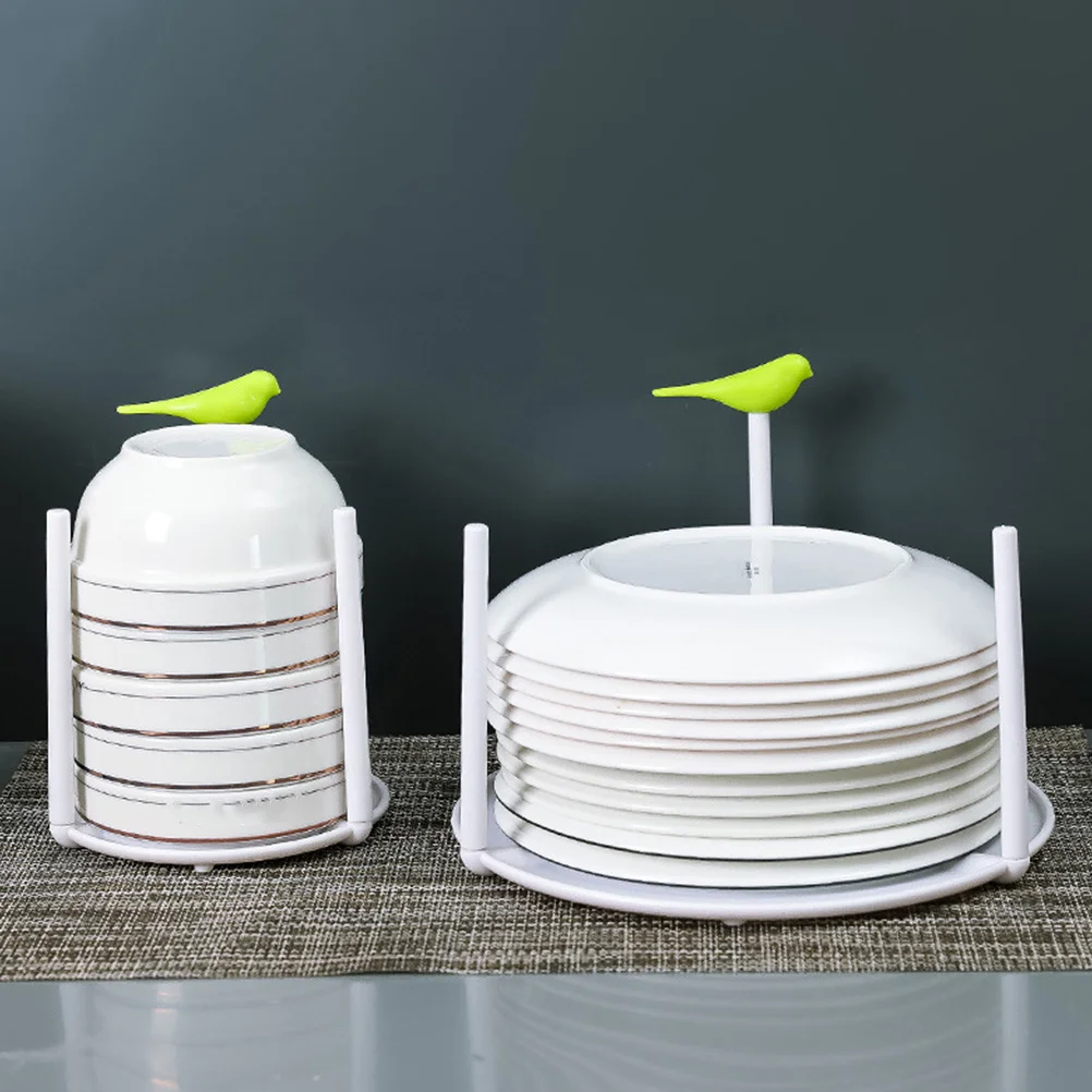 

2pcs Dish Drying Rack Abs Tableware Storage Drainer Compact Kitchen Organizer Drainage Holes Bowl Rack Dish Drainer Stand