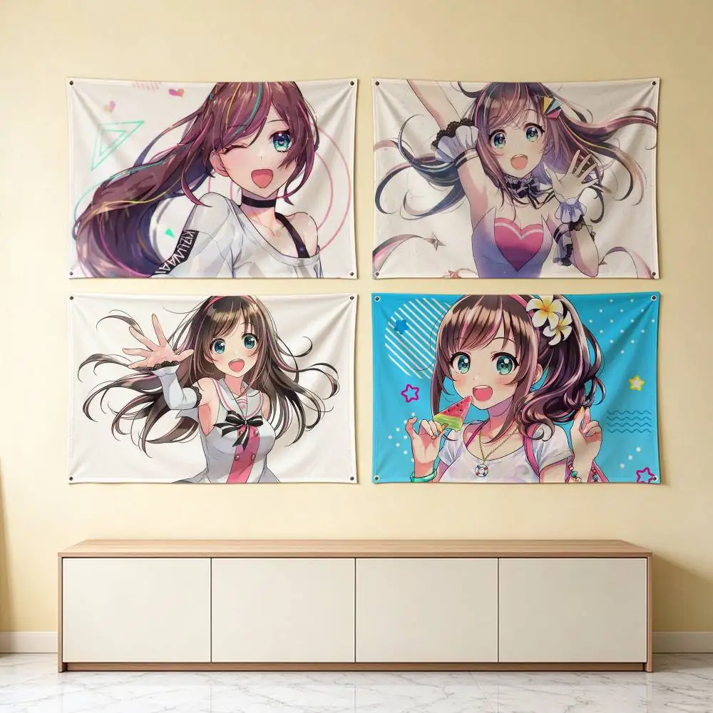 VTuber K-Kizuna-A AI  Flags Wall Hanging Tapestry Outdoor Garage Room Decorative flag Background Blanket