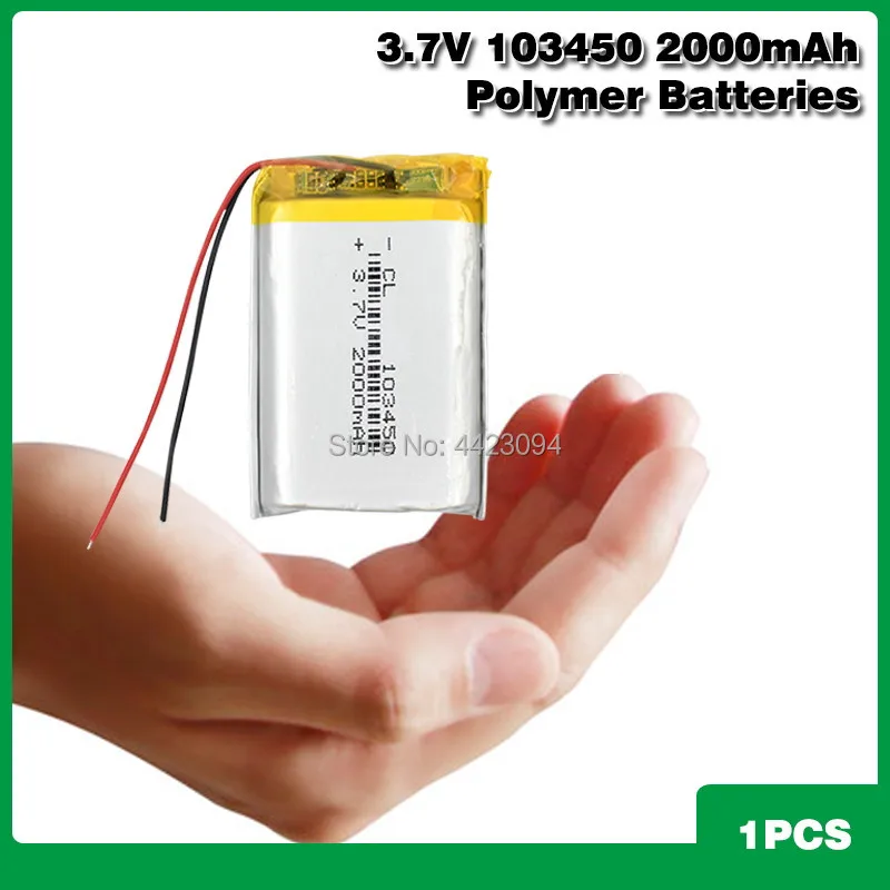 103450 3.7V 2000Mah Lipo Batterij Vervanging Li-Ion Lipo Cellen Lithium Li-Po Polymeer Oplaadbare Batterij Voor Bluetooth speaker