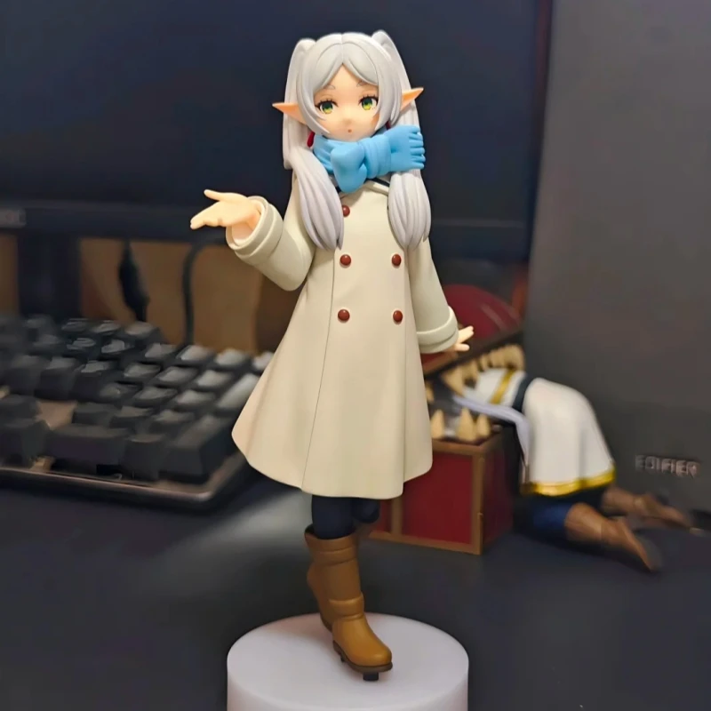 Genuine In Stock Frieren Beyond Journey'S End Animation Peripheral Cute Flying Kiss Figure Model Desktop Decor Fans Birthday Gif