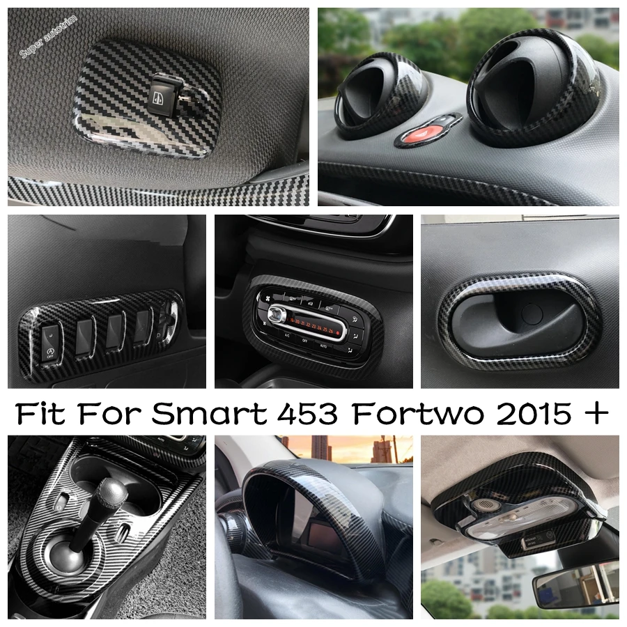 

Window Lift Handle Bowl / Gear Shift Panel / Head Light Lamp / Air AC Vents Cover Trim For Smart 453 Fortwo 2015 -2021 Accessory