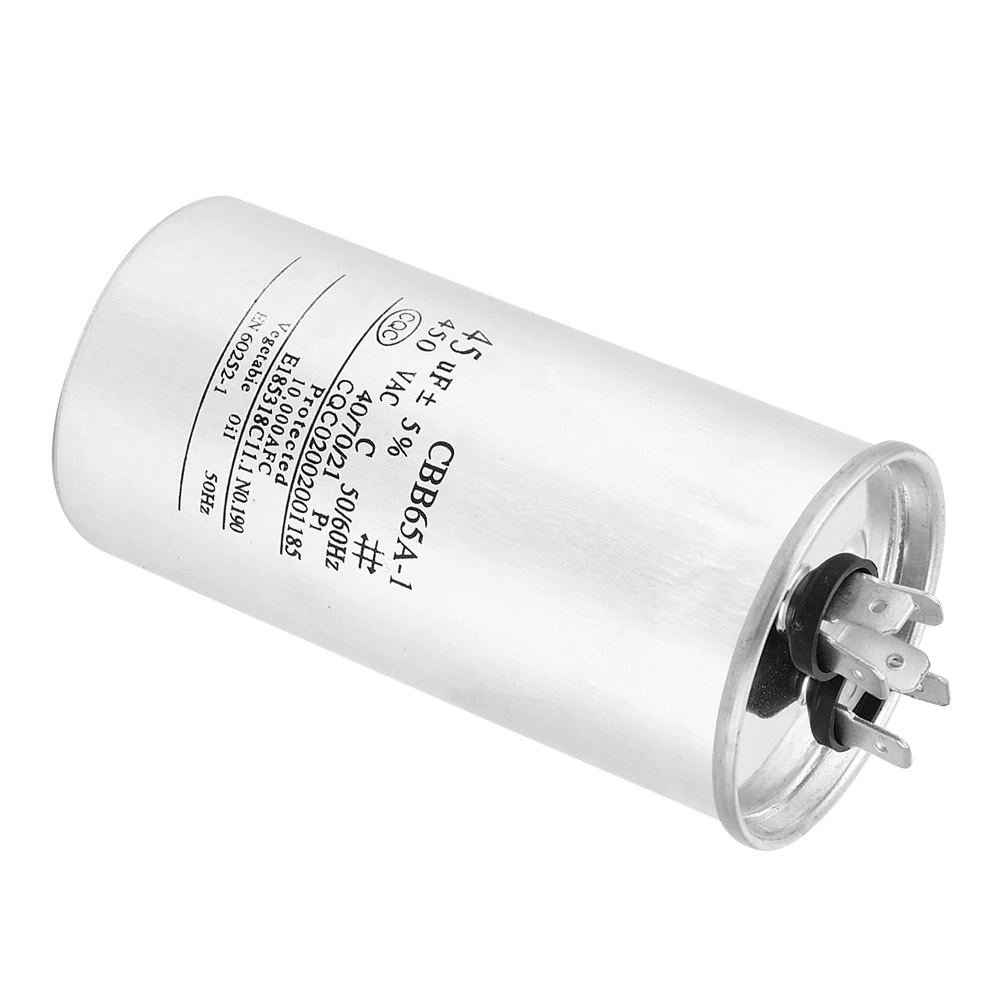 CBB65 450V Capacitor Aluminum Foil Air Start Capacitor for Air Conditioning Washing Machine