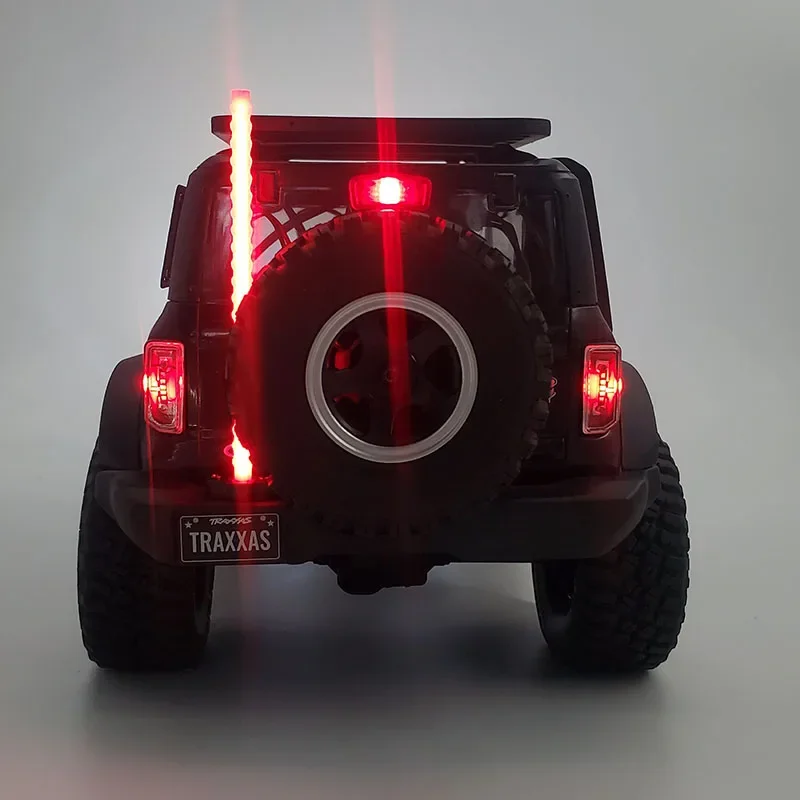 LED Flagpole brilhante para 1:18 Traxxas RC, Simulação 3V, TRX4M, Escalada Carro, Peças de Atualização Bronco