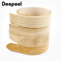 Deepeel-Cinturón de piel de vaca en relieve para hombre, banda con hebilla de Pin, accesorios de cuero para manualidades hechas a mano, primera capa, 3,8 cm x 110/120cm, 1 unidad