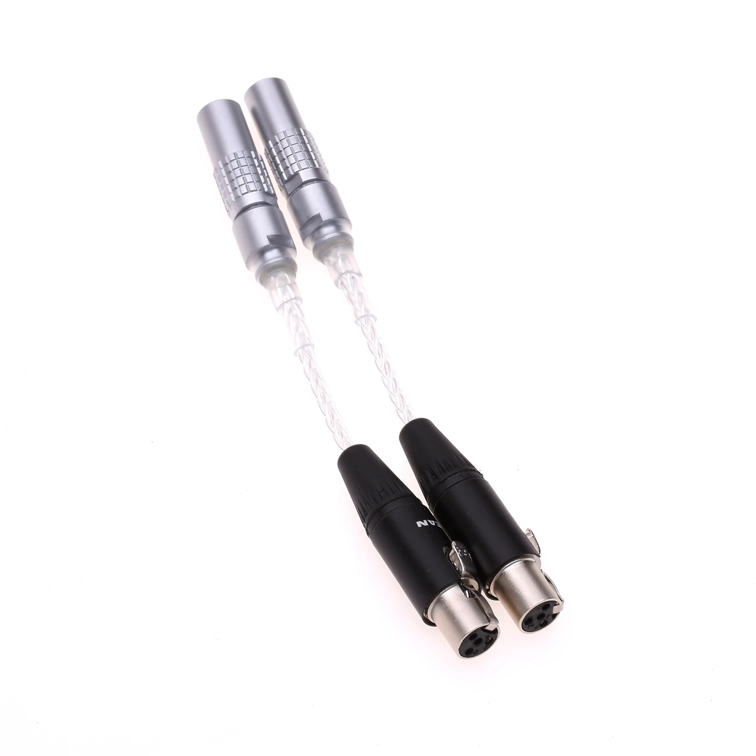 محول صوت لسماعة الرأس لـ ZMF Eikon Auteur Audeze البؤري يوتوبيا فائق الدقة ، مزدوج 4-pin صغير XLR ، من الإناث إلى الإناث يوتوبيا