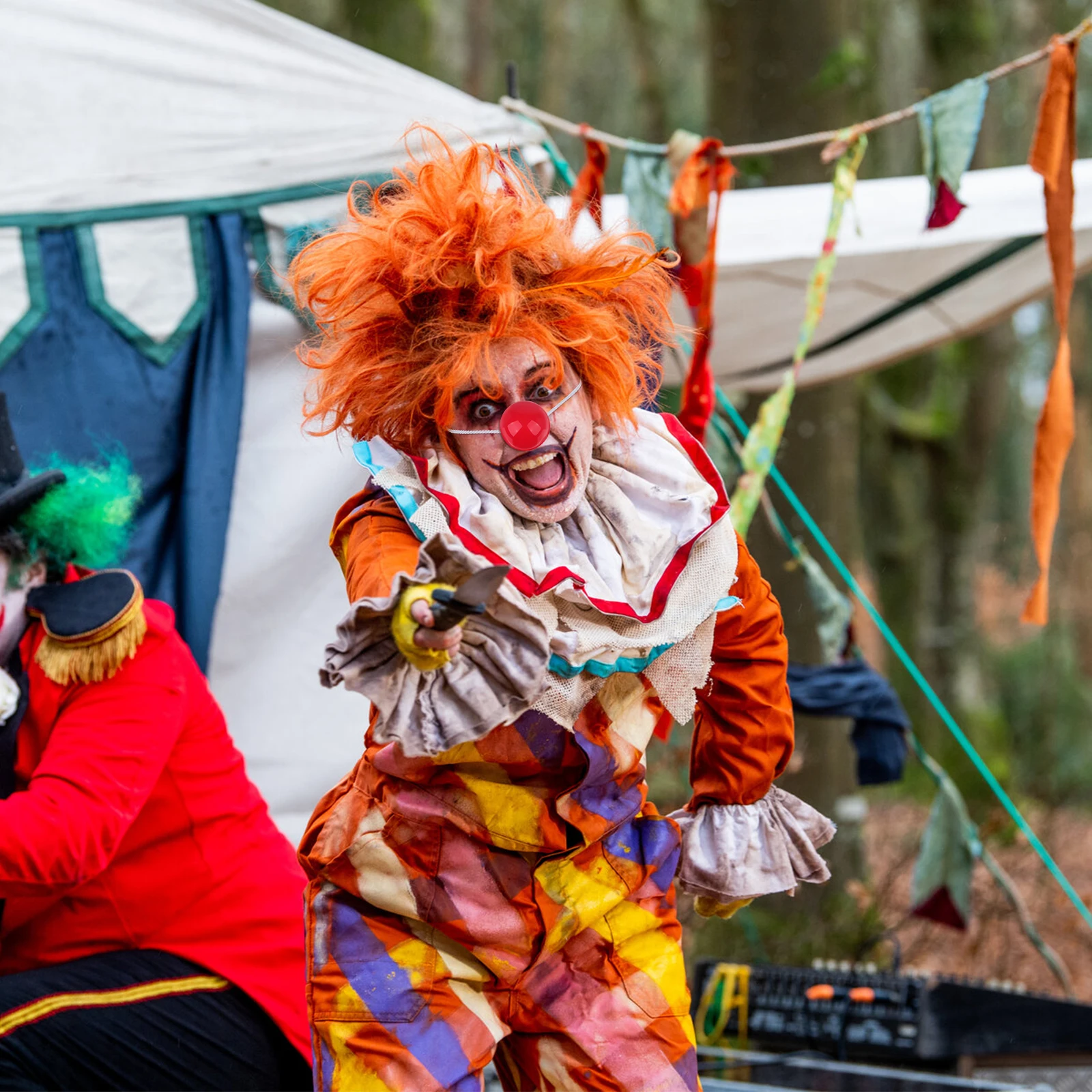 

3pcs Glowing Nose Flashing Red Party Decor Prop Performance Accessory Clown Playing Glowing Clown Novelty