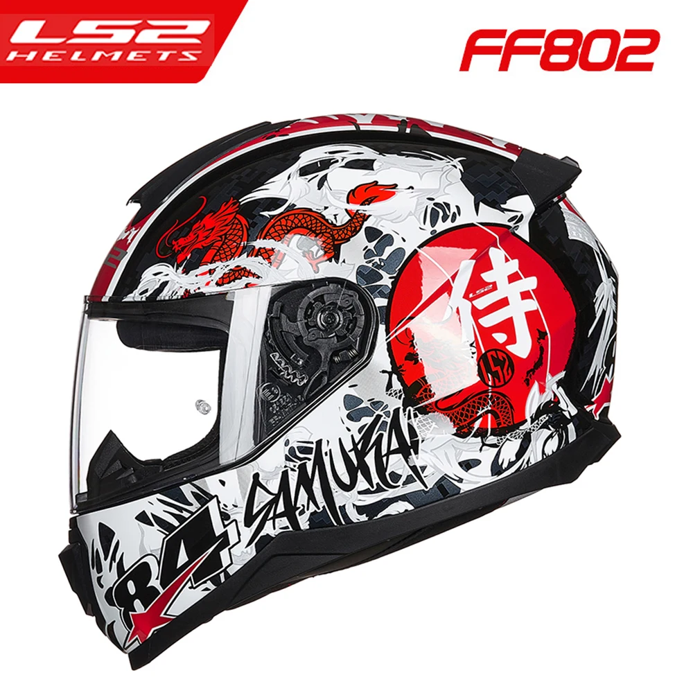 LS2-Casque de moto intégral approuvé ECE, casques de course de motocross clown originaux, puzzles, FF802