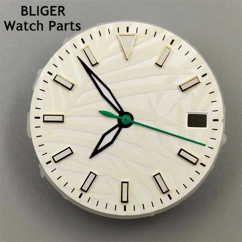 BLIGER 29 мм белый темно-зеленый золотой циферблат светящийся циферблат подходит для механизма NH35