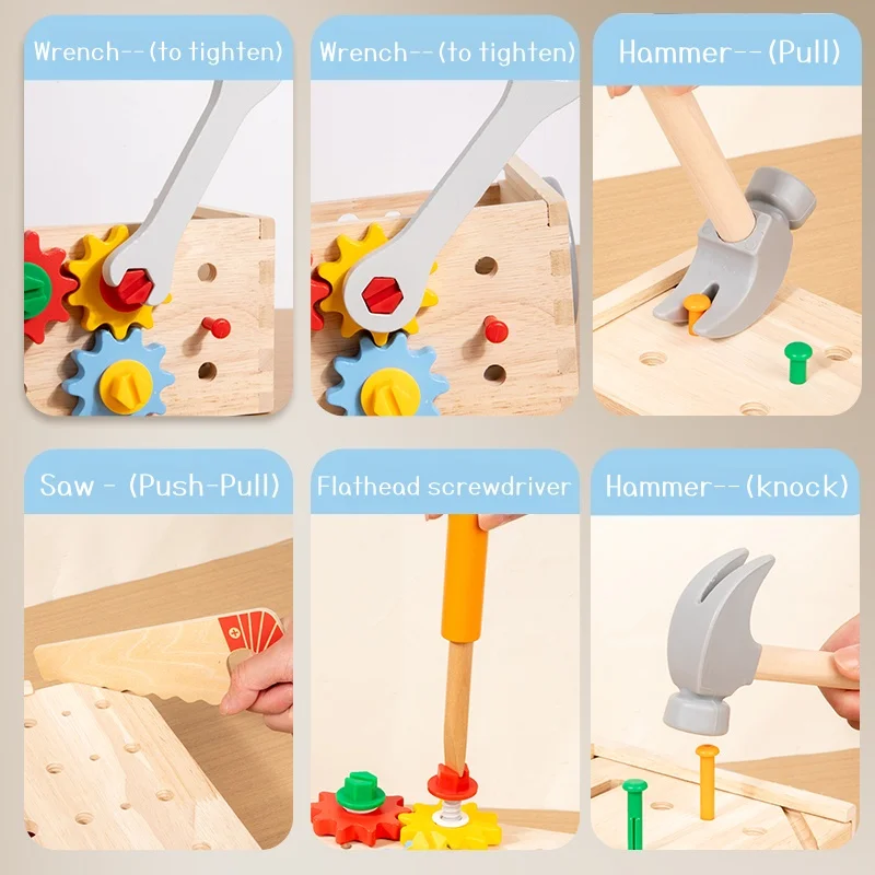 Kit de montagem de ferramentas: peças de aperto de parafuso para prática prática de crianças brincam artesão para o pensamento de faísca - jogo super inteligente