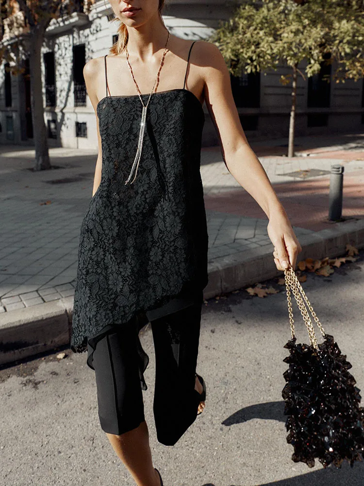 

Women's Long Straight Lace Top New Winter Asymmetrical Collar Faionable Ele Chinese Ethnic Sle Stage Performance Clot...