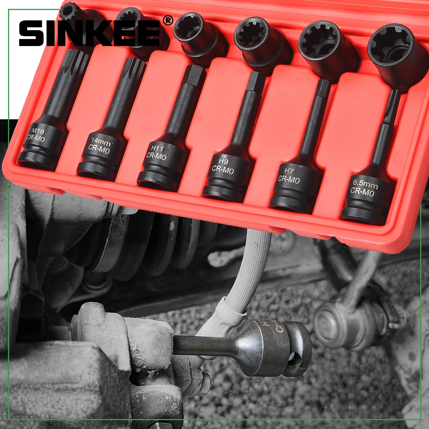 12Pc Impact Brake Caliper Socket Set 1/2\