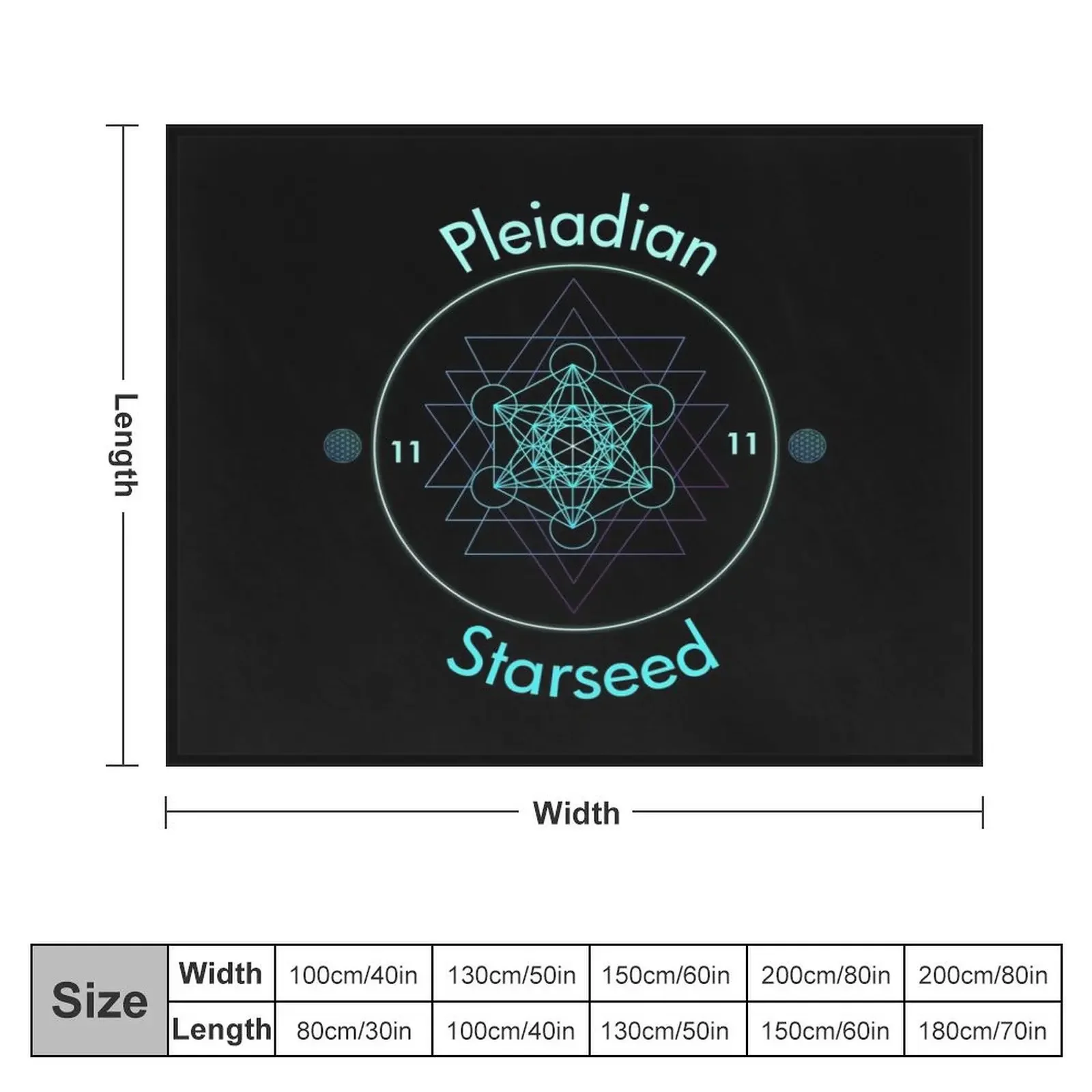 Pleiadian Starseed Ascension Throw Blanket Bed sofa bed Blankets