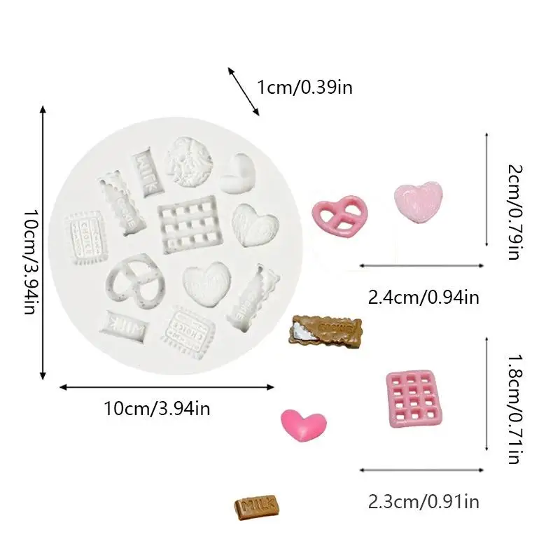 Mini Silicone Chocolate Cookie Mold for DIY Crafts