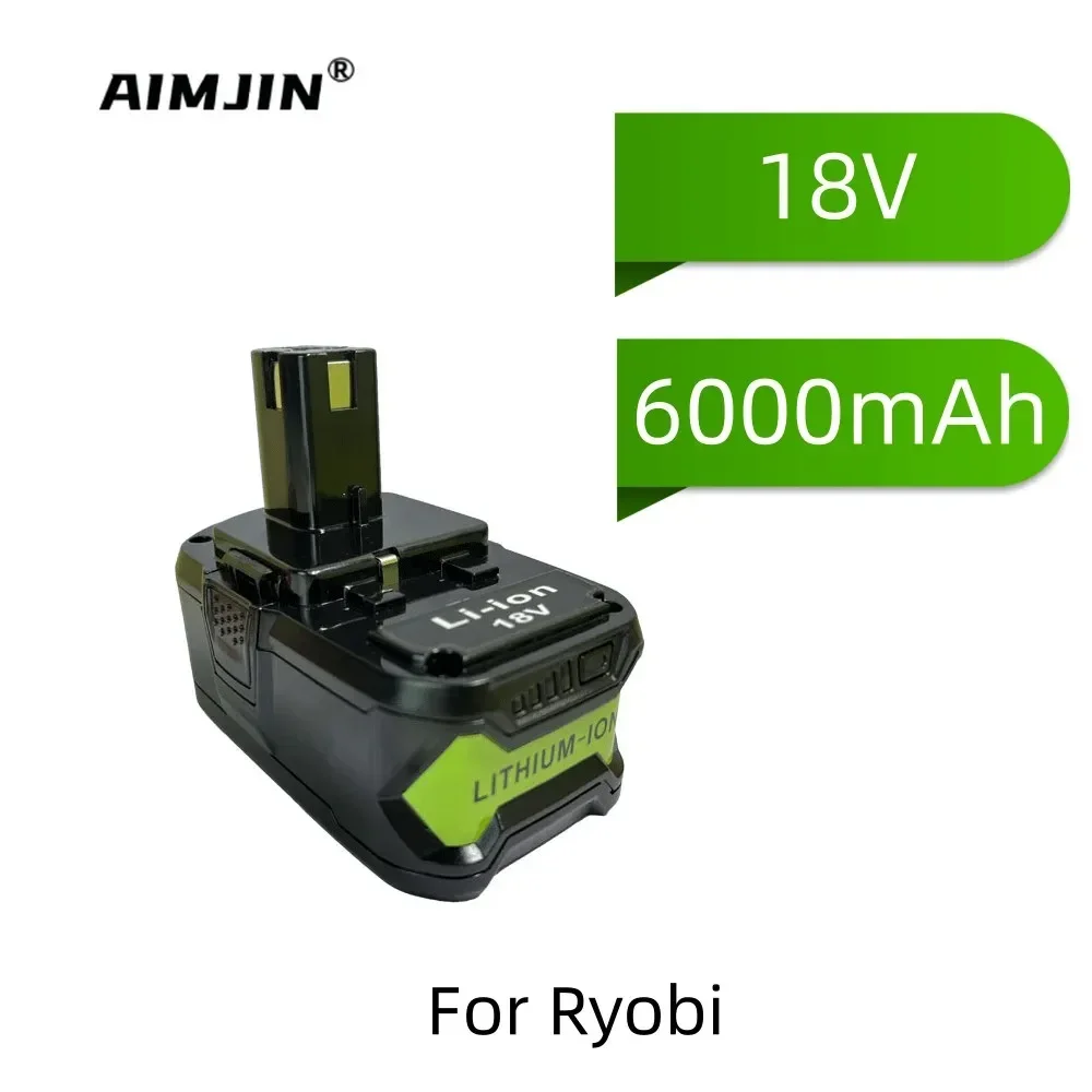 

6.0Ah 18V Li-Ion Battery For Ryobi High Quality Cordless Power Tool BPL1820 P108 P109 P106 P105 P104 P103 RB18L50 RB18L40