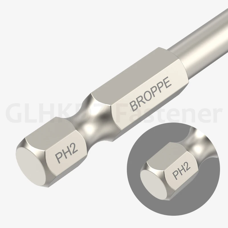 50-200mm Phillips Screwdriver Bit Cross Head Electric Screwdriver Bit Hex Shank Magnetic Driver Bit Power Tool Bits PH00-PH2 - Image 4