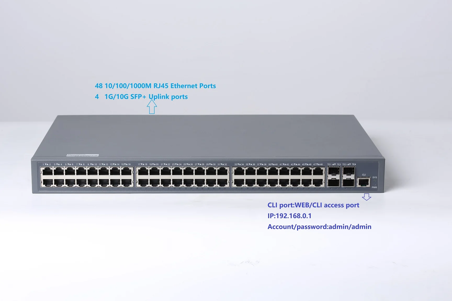 fiber switch L2 full-Gigabit switch OEM 48+4 Gigabit Switch