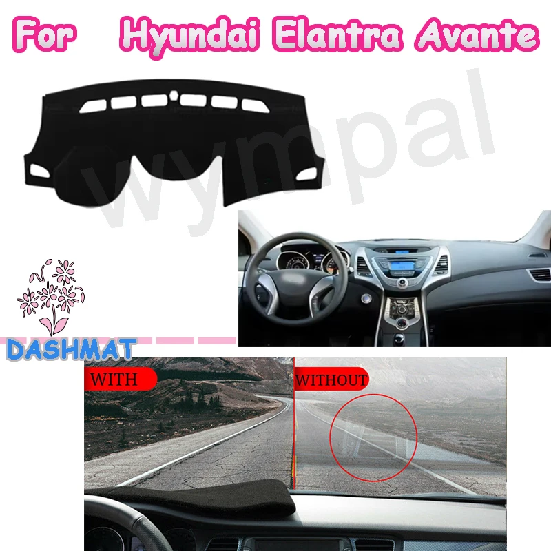 

Dash Mat Car Dashboard Cover For Hyundai Elantra Avante 2011 2012 2013 2014 2015