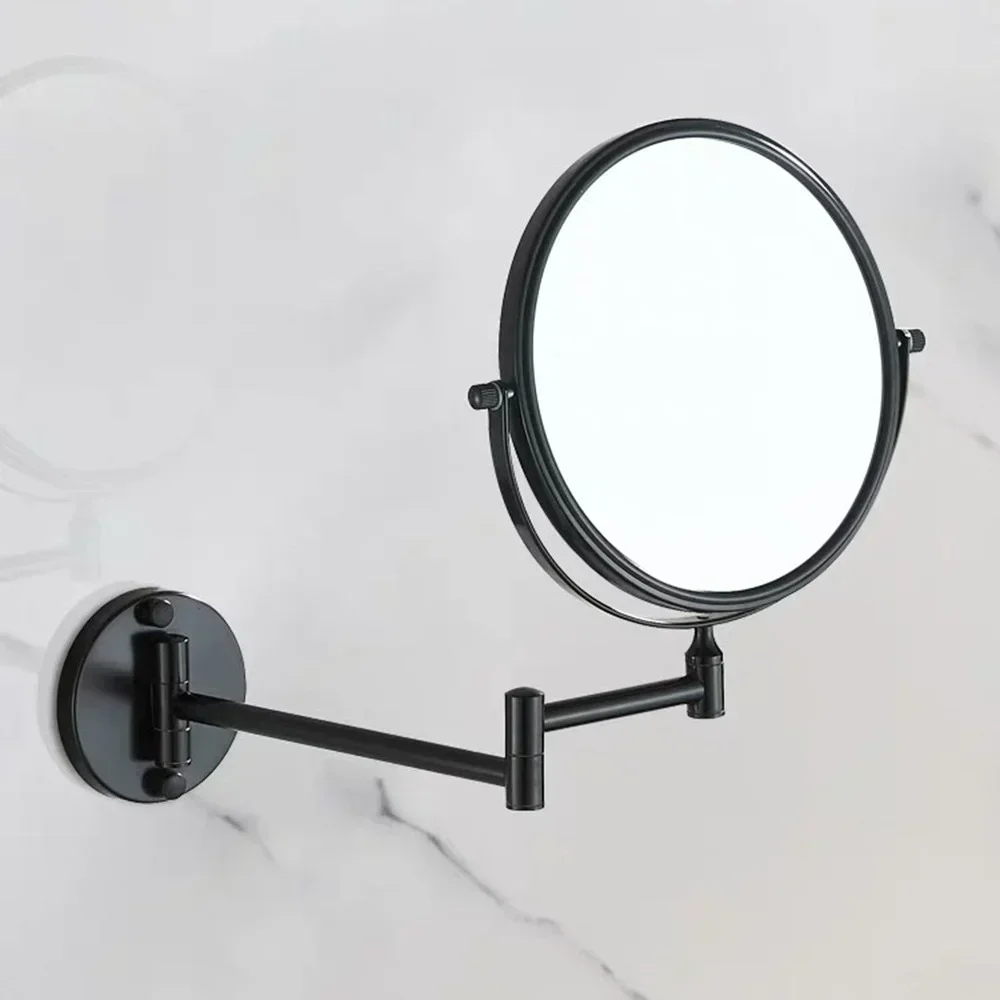 Double-sided Bathroom  Makeup Mirror 3X Magnifying Glass Countertop Rotating Mirror  Vanity Wall Hardware Accessories