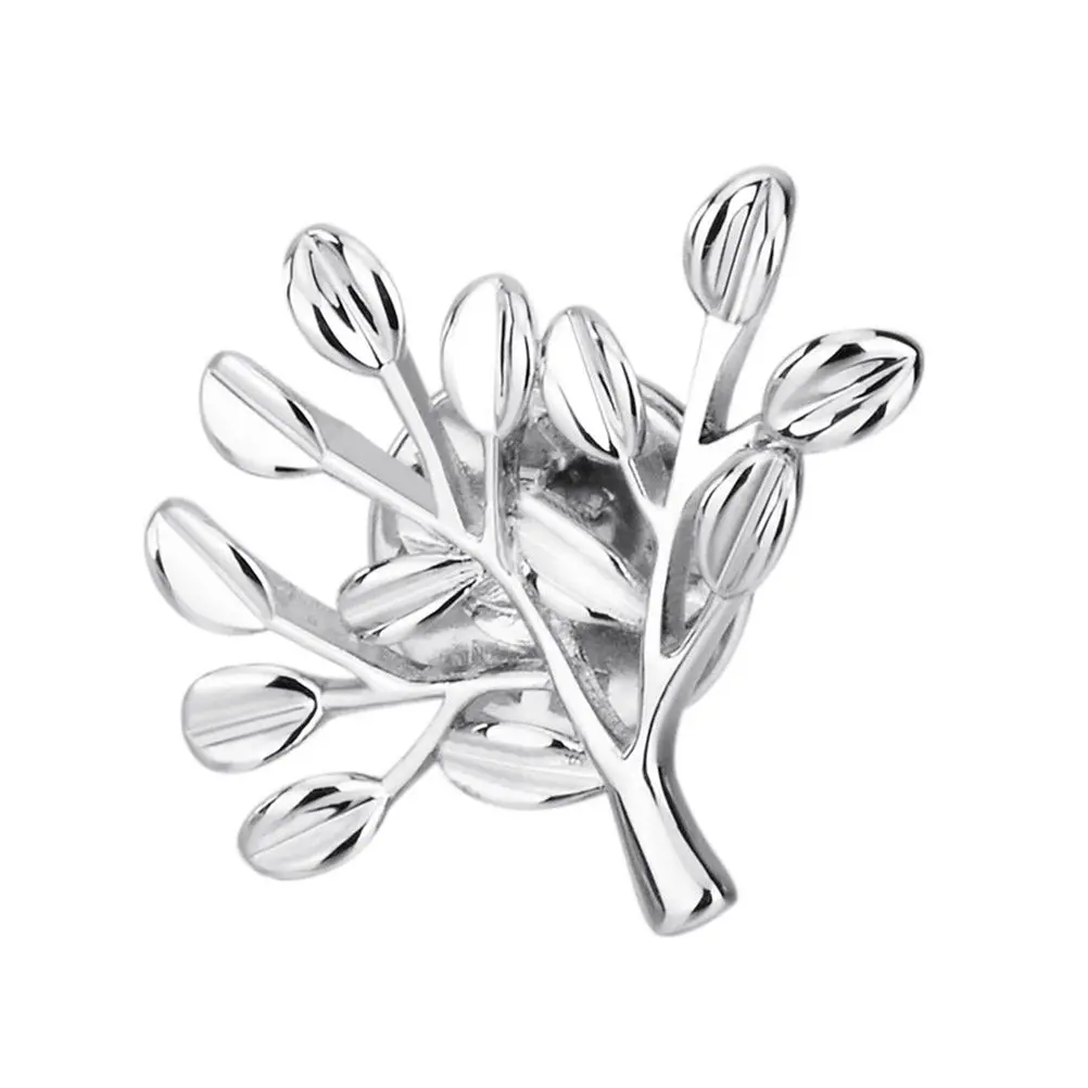 Luxurious Tree Brooch Pin Life Tree Design High Quality Metal Lapel Accessory Chic Outfit Enhancer Gift for Her Him Anniversary