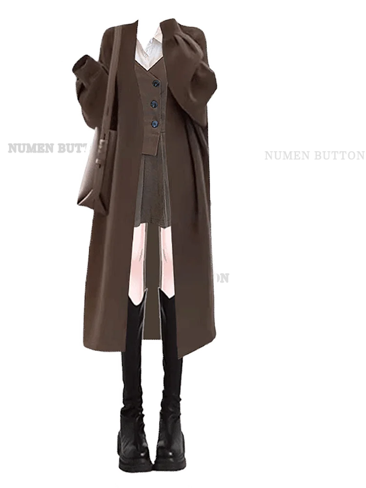 Ensemble t-shirt coréen pour femmes, Design de taille amincissante, Base irt et Dr Combo automne Faion, jupe trapèze décontractée