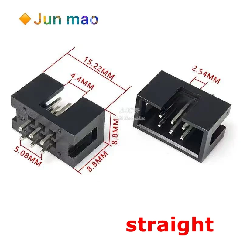5pcs DC3 simple horn socket straight/bent pin JTAG socket with a spacing of 2.54MM6-64P and multiple specifications