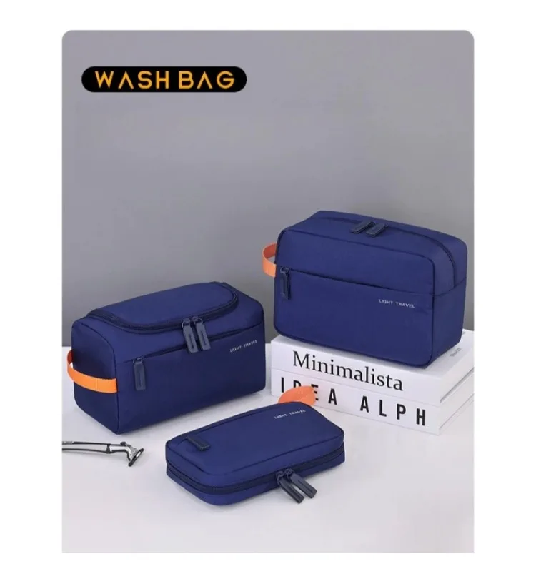 Große Kapazität Leichtgewichtige Wasserdichte Kosmetik-Organizer-Tasche mit Fächern Faltbare Make-up- und Toilettenartikel-Tasche – Detail 7