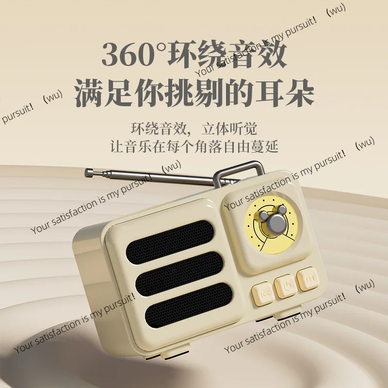 Heartthrob Retro Elvis Altavoz Bluetooth Mini Portátil Pequeño Estéreo Radio Regalo Nostálgico