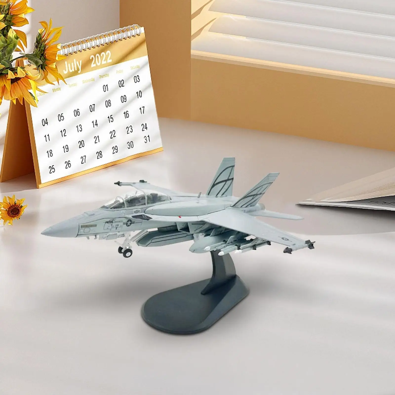 Avión de combate de aleación de metal, escala 1/100, F/A-18, para mesa de salón y dormitorio