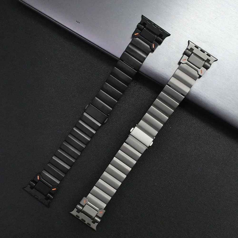 التيتانيوم ل Appe ساعة Ultra2 49 مللي متر الفرقة حزام رجل فاخر الأعمال سوار ل Iwatch سلسلة 10 46 مللي متر 9 8 7 45 مللي متر 6 5 4 Se 44 مللي متر