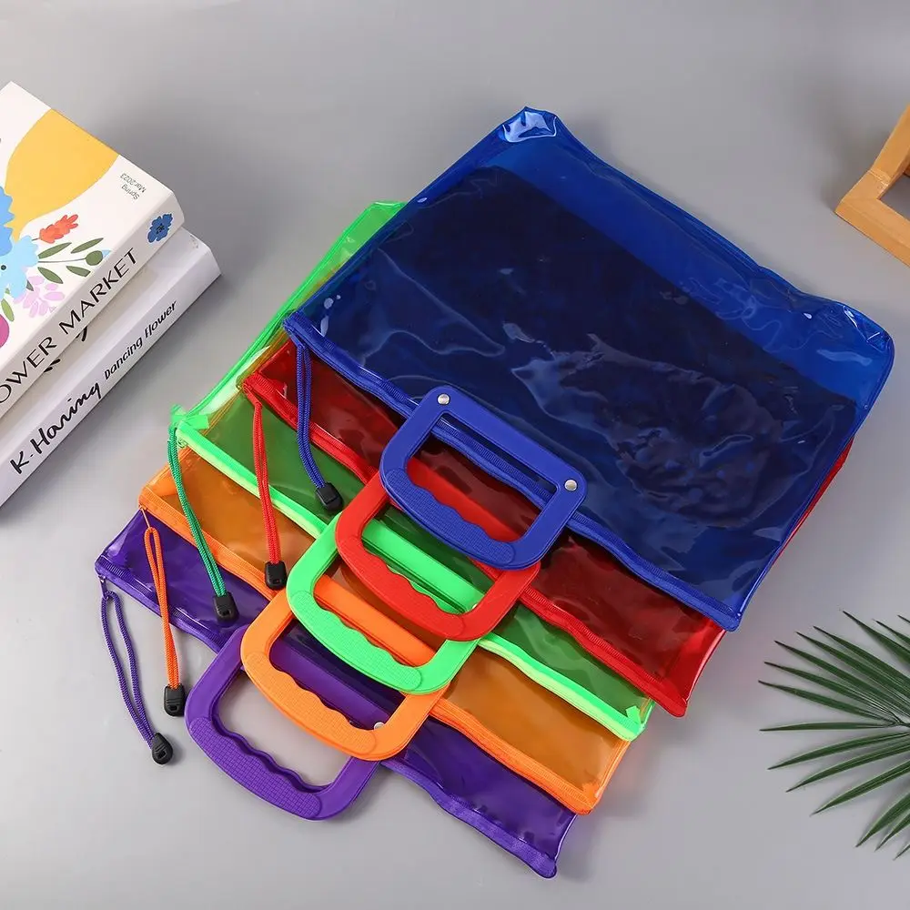 Borsa portaoggetti portatile in PVC Cartella busta portatile impermeabile di grande capacità Borsa per documenti portatile regalo