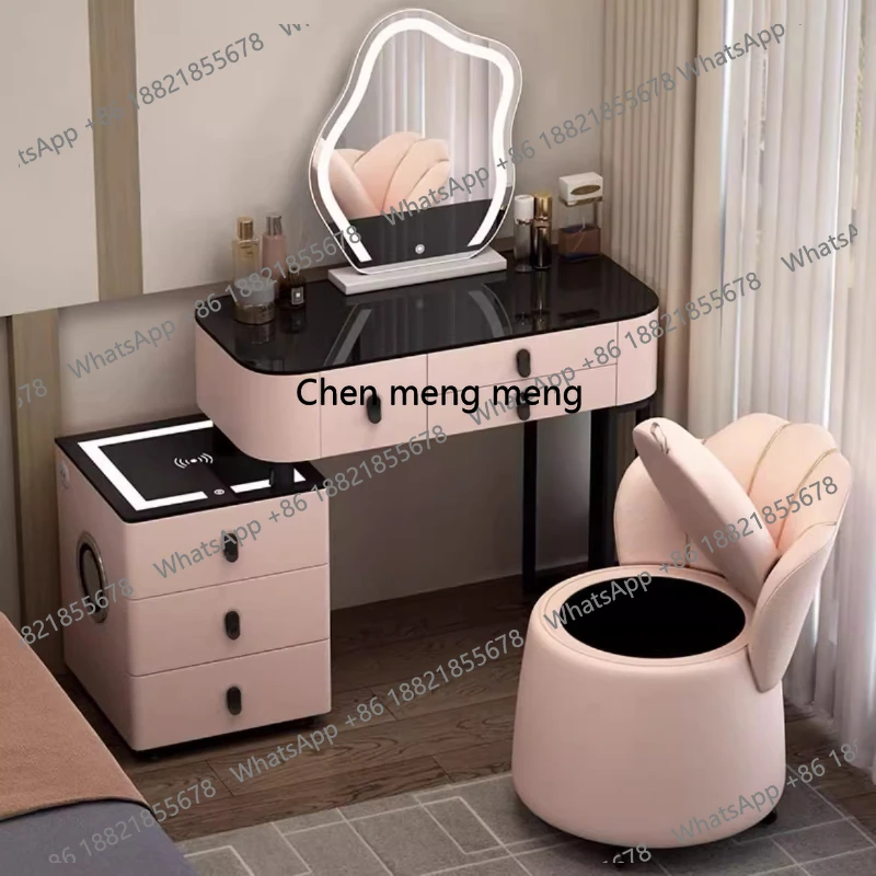 

Luxury Lighting Dressing Table Storage Modern Clothing Drawers Dressing Table White Europa Postazione Makeup