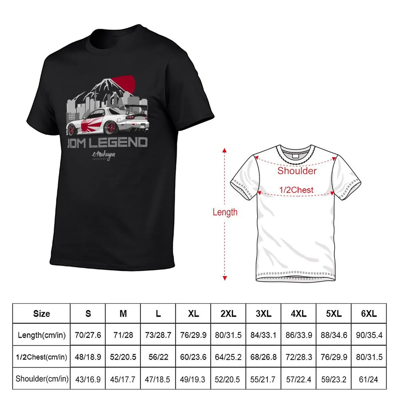 RX7. JDM Legend T-Shirt shirts graphic tees quick drying summer top animal prinfor boys men clothes